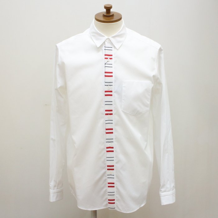[TOMORROWLAND] ニットプラケットシャツ：WHITE