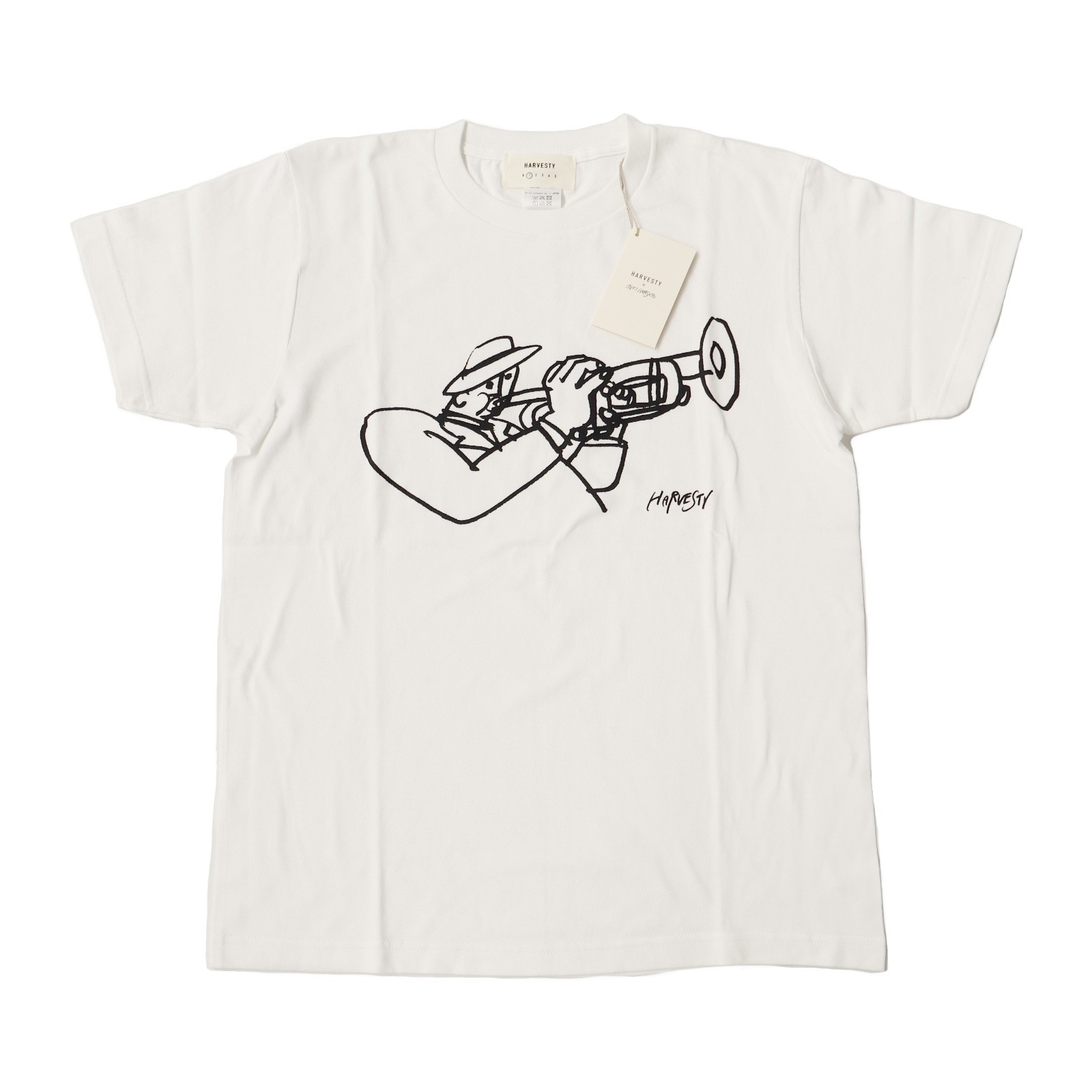 Harvestyハーベスティー Printed Tシャツtrumpet A 11オフホワイト 19ブラック Bless Online Store